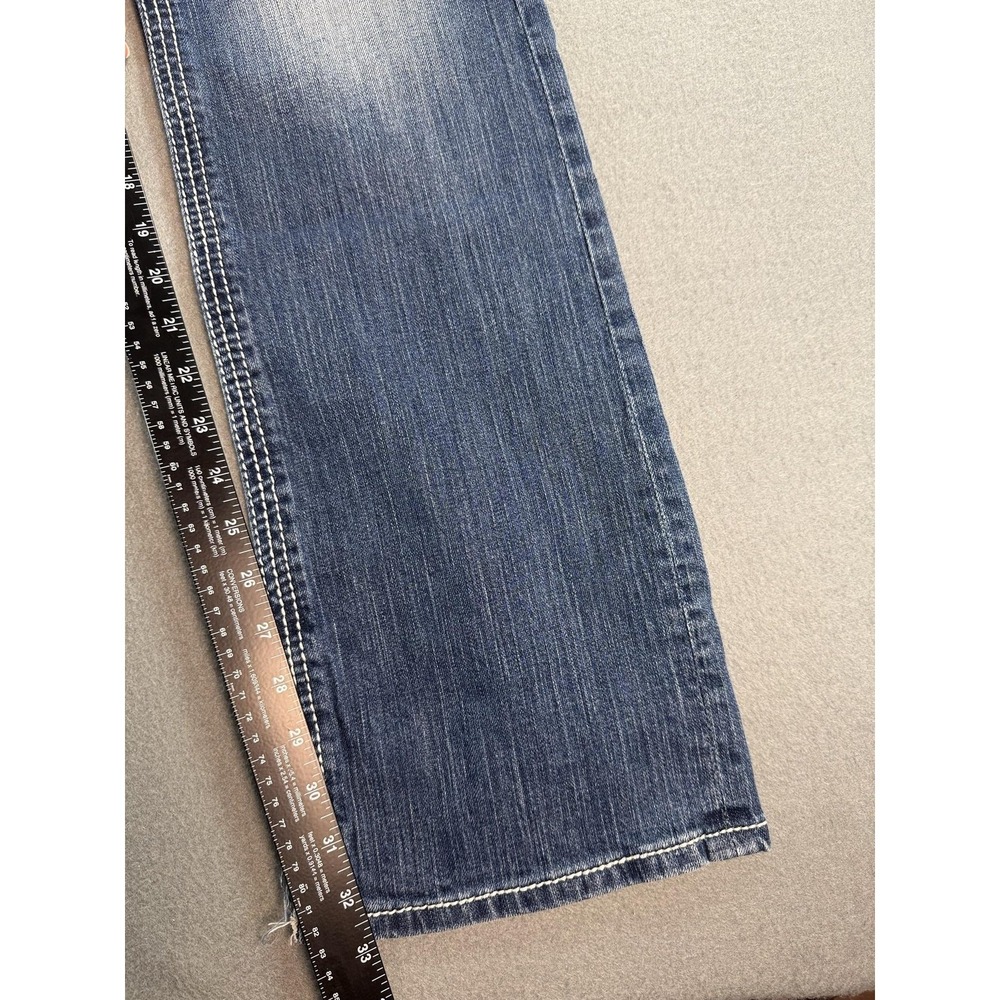 BKE Women's Boot-Cut Jeans in Distressed Blue - Picture 9 of 13